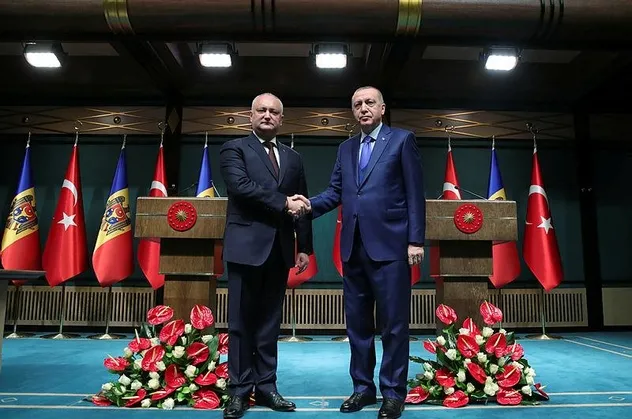 Başkan Erdoğan Moldova Cumhurbaşkanı İgor Dodon onuruna yemek verdi