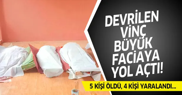 Devrilen vinç faciaya yol açtı! 5 kişi öldü, 4 kişi yaralandı...