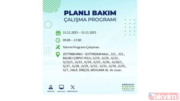 Mahallen listede olabilir! İstanbul'da büyük elektrik kesintisi: BEDAŞ 13 Kasım için saat verdi - 39
