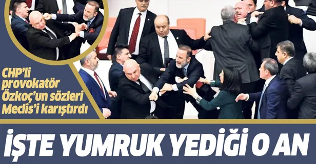 CHP'li Engin Özkoç'un Başkan Erdoğan'a skandal sözleri Meclis'i karıştırdı! İşte Engin Özkoç'un yumruk yediği o an!