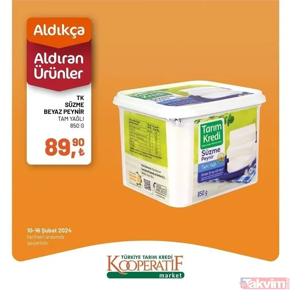 Tarım Kredi market 10-16 Şubat fiyat listesi! 41 üründe dev indirim! Peynir, 94.90 TL, Çay 54.90 TL, 6'lı kağıt havlu 54.90 TL... - 3