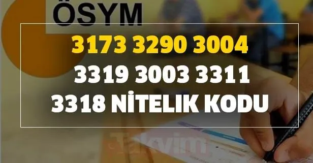 Kpss Memur Alim Ilanlari Kpss 2020 1 3173 3290 3004 3319 3003 3311 Ve 3318 Nitelik Kodu Nedir Takvim