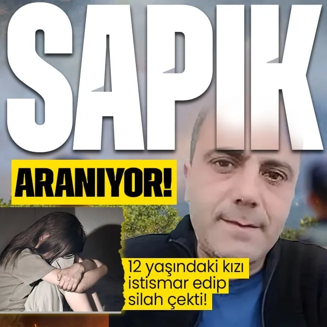 İzmirde korkunç istismar! 12 yaşındaki kızı önce öptü sonra silah çekti: Polis her yerde arıyor!