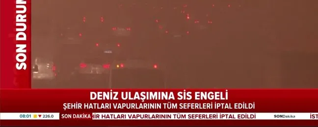 İstanbul'da ulaşıma sis engeli