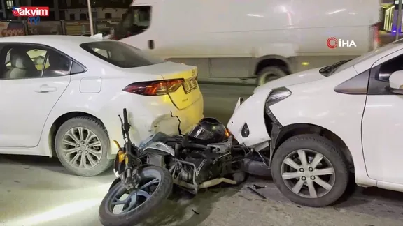 Aksaray'da 4 araçlı zincirleme kaza: 1 yaralı