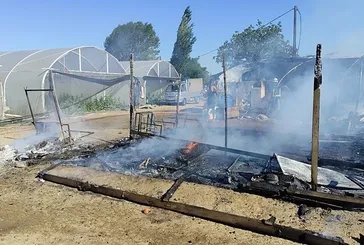 Orhangazi tarım alanında baraka yangını: can kaybı yok, baraka küller içinde