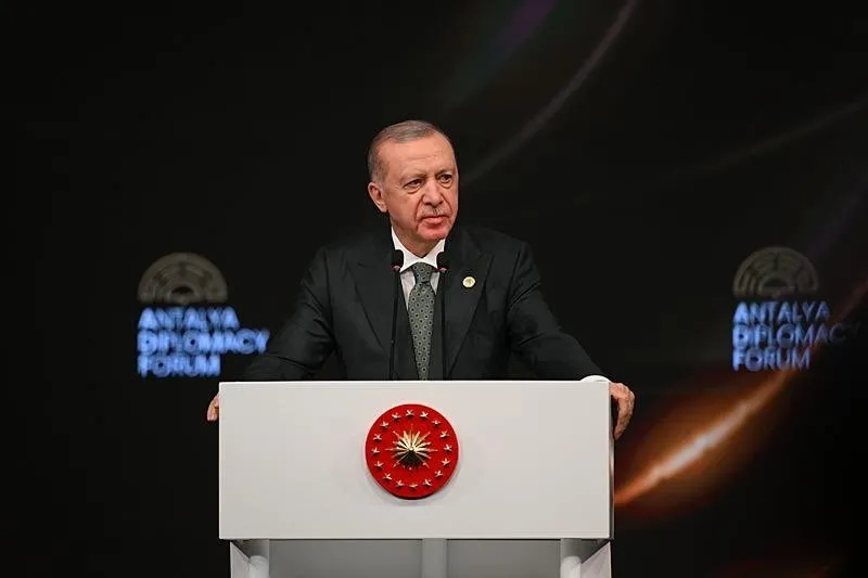 Başkan Recep Tayyip Erdoğan, 4. Antalya Diplomasi Forumu'nun (ADF2025) resmi açılış törenine katıldı. (AA)