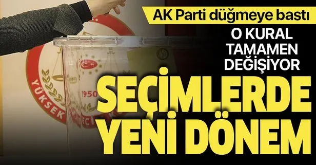 AK Parti düğmeye bastı! İttifak yapmayanlar için seçim barajı düşüyor