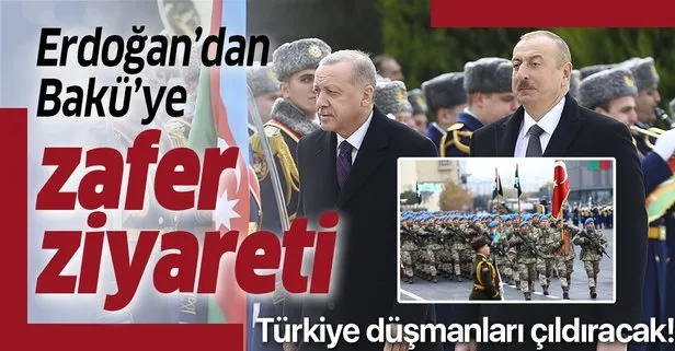 Başkan Erdoğan’dan Bakü’ye zafer ziyareti! İki lider dünyaya tek millet iki devlet mesajı verecek