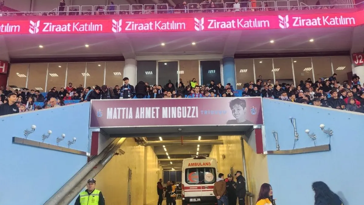 Trabzonspor'un Mattia Ahmet Minguzzi tribününde ilk maç!