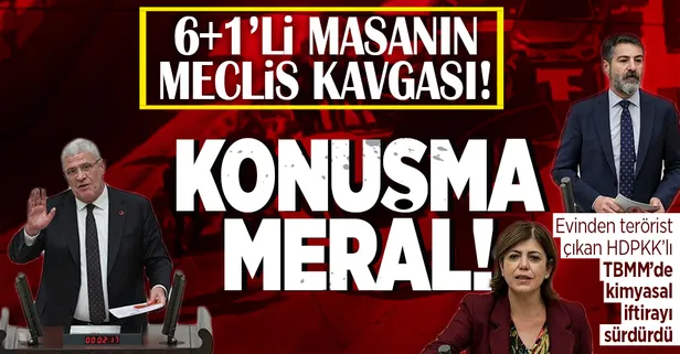 6+1'li masanın üyelerinden HDP ve İyi Parti Meclis'te birbirine girdi! HDP'liler "kimyasal" yalanı sürdürüyor