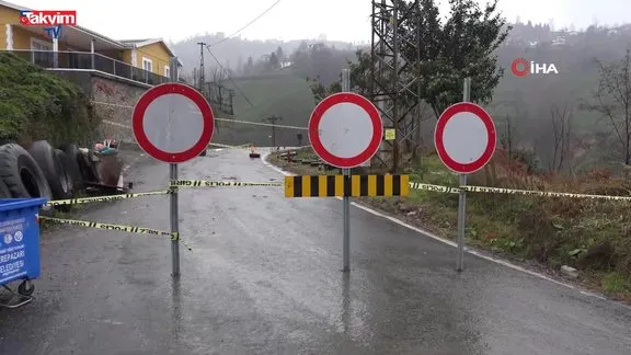 Rize’de yol çöktü 4 köye ulaşım kapandı