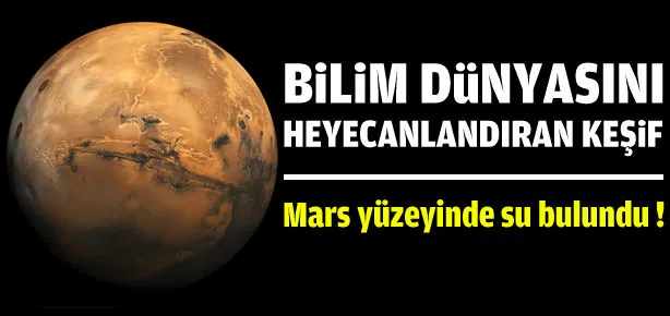 Mars’ın yüzeyinde su bulundu