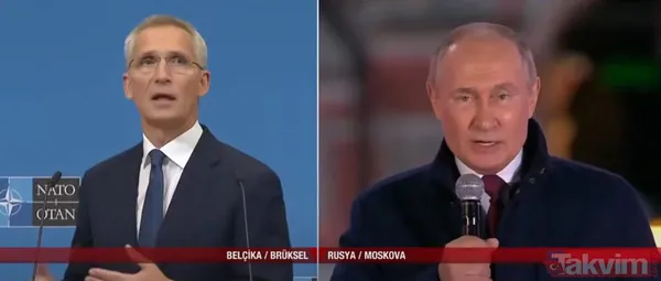 SON DAKİKA: Dünya tarihine kazınacak an: NATO Genel Sekreteri Stoltenberg Rusya'yı kınarken Putin meydan okudu - 3