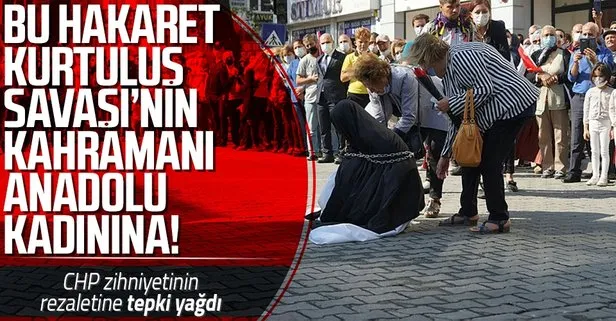 Çarşaflı kadının zincire vurulması rezaletine tepki yağdı