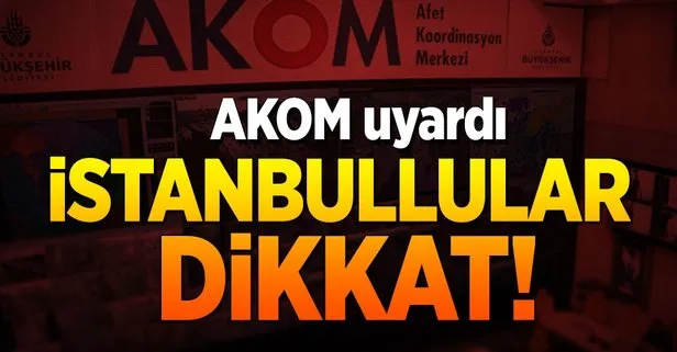 AKOM'dan "buzlanma" uyarısı