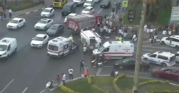 Vatan Caddesi’nde kaza! Ambulans devrildi