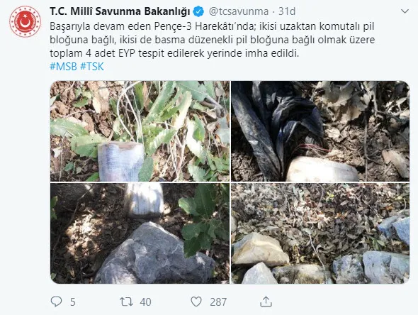 Bakanlık paylaştı! Pençe-3 Harekatı'nda PKK'nın kalleş tuzakları tek tek imha edildi!-1