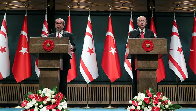Başkan Erdoğan ile KKTC Cumhurbaşkanı Ersin Tatar'dan dünyaya net mesajlar