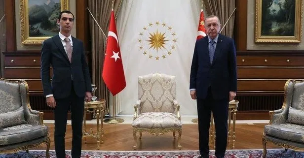 Başkan Recep Tayyip Erdoğan, Muhsin Yazıcıoğlu’nun oğlu Furkan Yazıcıoğlu’nu kabul etti