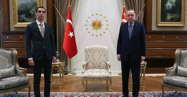 Başkan Recep Tayyip Erdoğan, Muhsin Yazıcıoğlu'nun oğlu Furkan Yazıcıoğlu’nu kabul etti