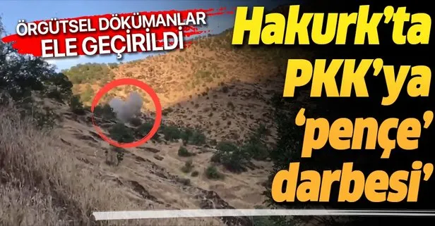 SON DAKİKA: Komandolar Hakurk’ta  PKK’ya ait 4 girişi bulunan 13 odalı bir mağarayı imha etti