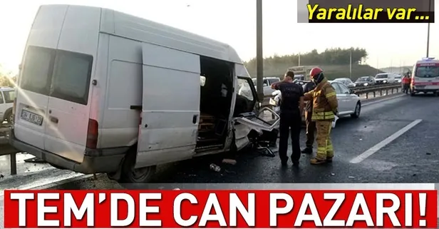 Son dakika: TEM'de can pazarı: 5 yaralı