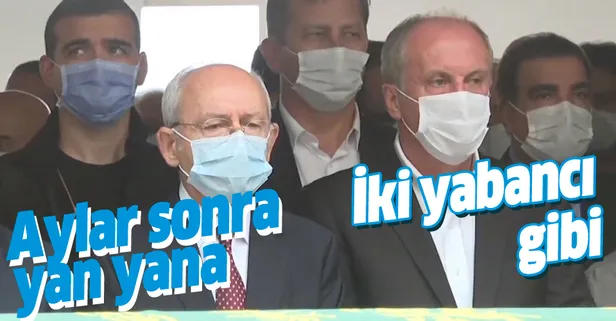 Bekir Coşkun'un cenazesinde yan yana saf tutan Kemal Kılıçdaroğlu ve Muharrem İnce birbirleriyle konuşmadı