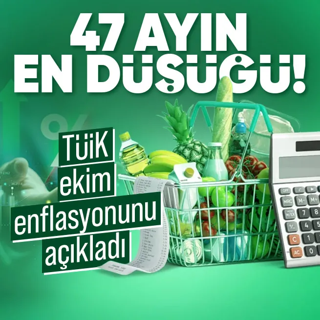 TÜİK 2025 ekim ayına ilişkin enflasyon rakamlarını açıkladı! 47 ayın en düşüğü