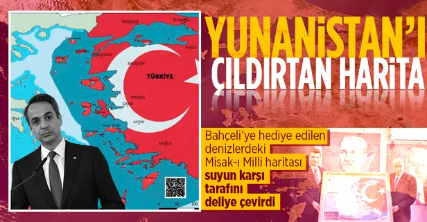 Devlet Bahçeli'ye hediye edilen resim Yunan'ı çıldırttı