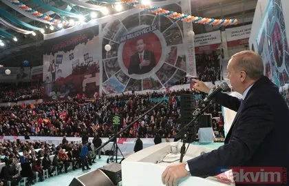 Başkan Erdoğan o afişi gösterdi: Tek kelimeyle nefis