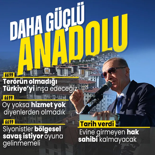 Başkan Erdoğan Hatayda deprem konutlarını teslim etti: Evine girmeyen hak sahibi kalmayacak | İsrail bölgesel savaş istiyor