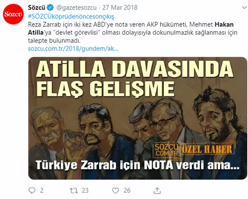 Hakan Atilla alnının akıyla Türkiye'ye döndü geriye ABD'deki kumpas davasının destekçisi Sözcü'nün bu haberleri kaldı-5