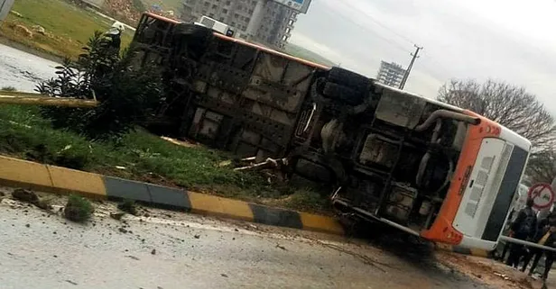 Gaziantep'te otobüs devrildi! 19 yaralı var