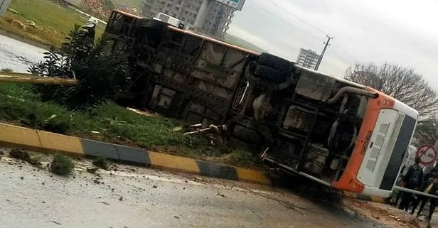Gaziantep’te otobüs devrildi! 19 yaralı var
