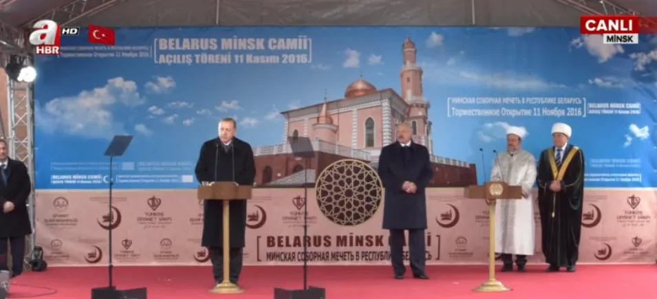 Erdoğan Minsk Camisi'ni açtı-1