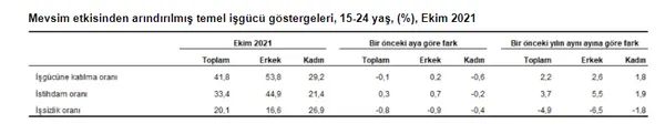 SON DAKİKA! TÜİK işgücü istatistiklerini açıkladı! İşte Ekim 2021 dönemi işsizlik rakamları-3