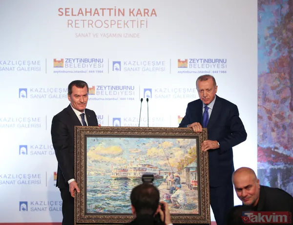 Başkan Recep Tayyip Erdoğan 'Selahattin Kara Resim Sergisi'nin açılışına katıldı - 13