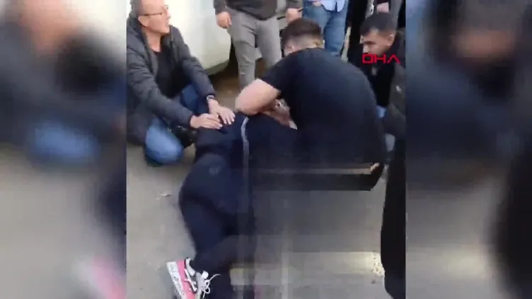 Ersin Aka’ya müdahale anı kamerada!