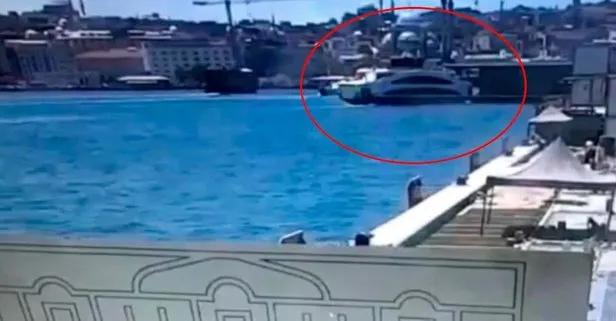 Vapur kazası kamerada!