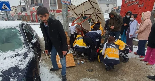 Lüks araç eksi 2 derecede satış yapan simitçiyi ezerek öldürdü! İşte o anlar...