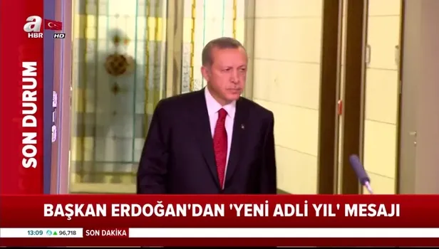 Başkan Erdoğan'dan adli yıl açılış mesajı