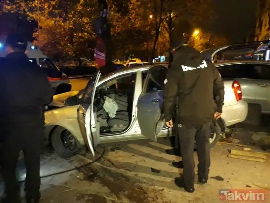 Ankara’da kontrolden çıkan araç kasaba daldı