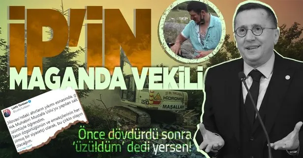 Çiftliğindeki kaçak yapılar yıkılan İP'li Lütfü Türkkan gazetecileri dövdürdü! Tepkiler peş peşe geliyor