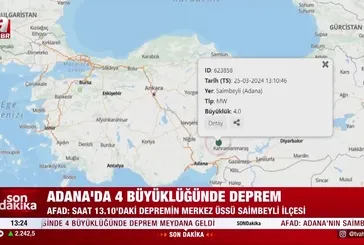 SON DAKİKA ADANA'DA DEPREM!