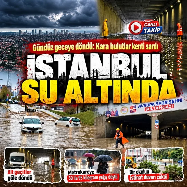 İstanbul’da sağanak şiddetini artıracak! Sel sularına kapılan kadını 3 kişi kurtardı, metro ve alt geçitleri su bastı