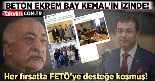 Ekrem İmamoğlu FETÖ’nün sözcüsü çıktı!