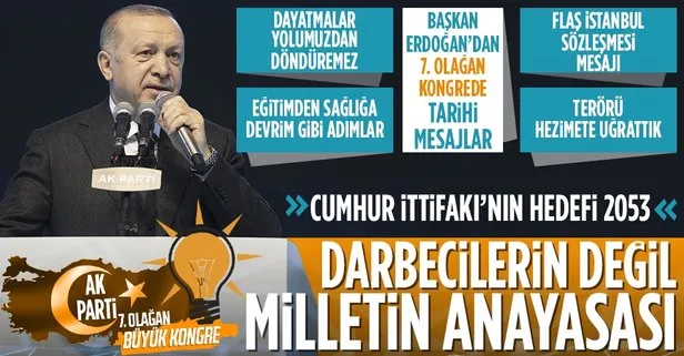 SON DAKİKA: Başkan Erdoğan AK Parti 7. Olağan Kongresi’nde 2023 manifestosunu açıkladı