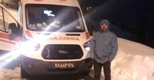 Rize’de bazı vatandaşlar, Kardan kapanan yolları açılsın diye 112’ye asılsız Hastam var ihbarında bulundu