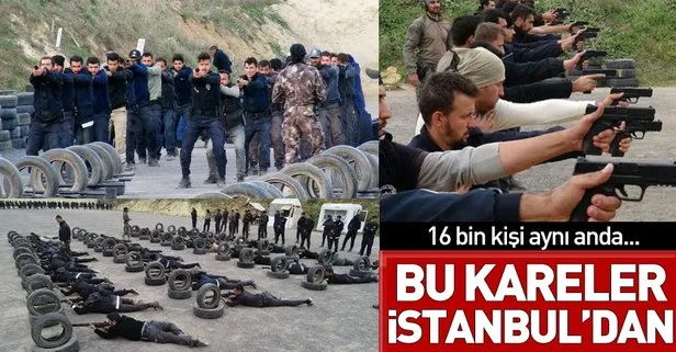 Görüntüler İstanbul’dan! 16 bin polis ve bekçi komando eğitimi aldı